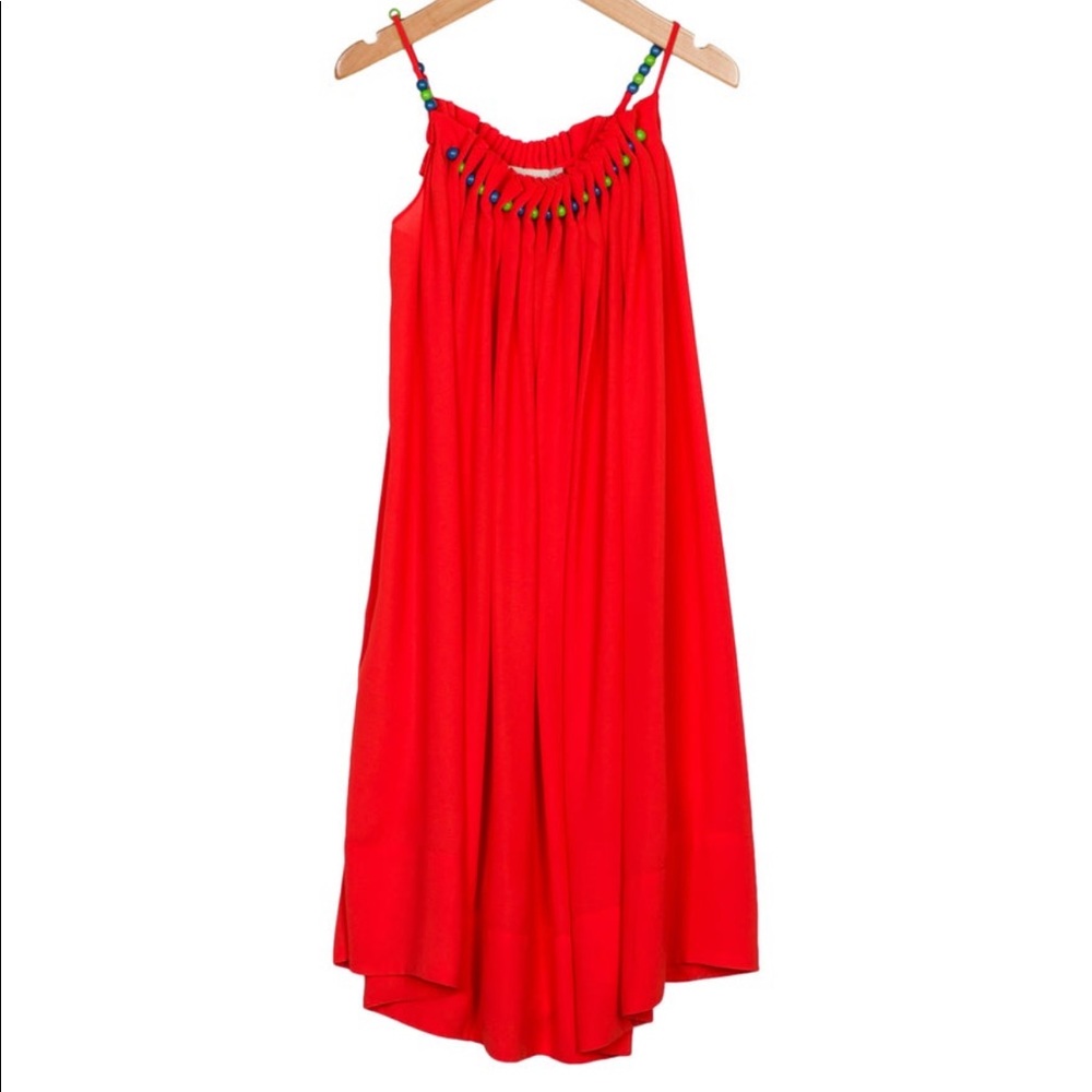 Stella McCartney Girls' Beaded Accent Sleeveless Dress 6